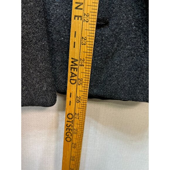 MDP Mario De Pinto Women's Wool Pea Coat Double Breasted Jacket Gray Long Sleeve - Picture 7 of 10